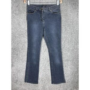 Vintage Elie‎ Tahari Jeans Womens Size 6 Blue Bootcut Hook & Eye Legs Y2K USA